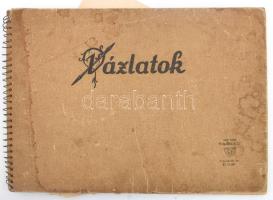 Olvashatatlan jelzéssel vagy jelzés nélkül, XX. sz. közepe-második fele: Vázlatfüzet 14 db rajzzal é...