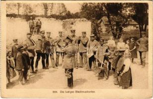 1916 Die lustigen Blechmusikanten. Knackstedt und Co. / WWI German military, musicians (EB)