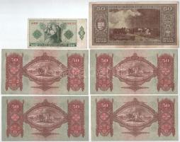 1932. 50P (4x) + 1940. 2P + 1945. 50P T:F közte szép papír