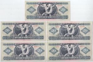 1980. 20Ft (5db) T:F szép papír
Adamo F17