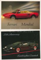 11 db MODERN nagy alakú képeslap: autók, kamion és motor