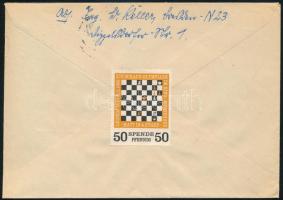 NDK 1960 Sakkolimpia adománybélyeg levélzáróként felhasználva