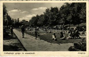 1941 Budapest III. Csillaghegyi gyógy- és strandfürdő, alsógyep (EK)