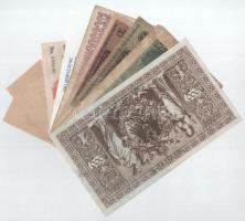 12db-os vegyes külföldi bankjegy, szükségpénz, belépőjegy, facsimile tétel, Lengyelország / Német me...