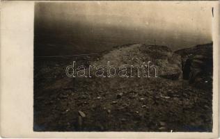 Első világháborús csatatér lövészárokkal / WWI Austro-Hungarian K.u.K. military, trenches. photo (EK)