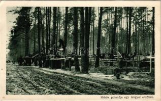 Hősök pihenője egy lengyel erdőben. Az Érdekes Újság kiadása / WWI Austro-Hungarian K.u.K. military cemetery in the Polish forest (EK)