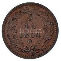 1864B 5/10kr Cu T:AU,XF Adamo M3