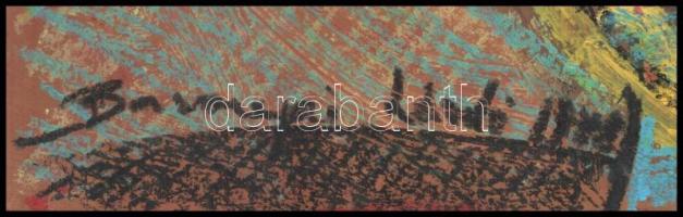 Baranyai László jelzéssel: Színes arckép. Vegyes technika, karton. 31x24 cm