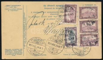 1921 Teljes csomagszállító 43K bérmentesítéssel "BUDAPEST" - "PUTNOK"