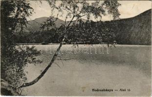 1918 Hodrusbánya, Banská Hodrusa (Hodrushámor, Hodrusa-Hámre); Alsó tó. Weisz József kiadása / lake (EK)