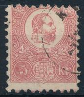 1871 Kőnyomat 5kr képbe fogazott bélyeg (10.000) (elvékonyodás / thin paper)