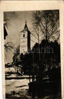 Csíkjenőfalva, Csík-Jenőfalva, Ineu; Római katolikus templom télen / Catholic church during winter (EK)