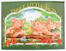 Three little pigs. Illustrated By Pamela Storey. Pop-up picture book. 1990, Brown Watson. Angol nyelvű térbeli mesekönyv. Kiadói kartonált papírkötés.