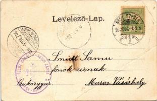 1902 Nagyszeben, Hermannstadt, Sibiu; Tér és Teutsch püspök szobra. Karl Graef / Huetplatz mit Teuts...