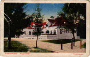 1918 Nagyszeben, Hermannstadt, Sibiu; Restaurantul Dumbravei / Waldwirtshaus / Erdei vendéglő, étterem. Jos. Drotleff kiadása / forest restaurant (b)