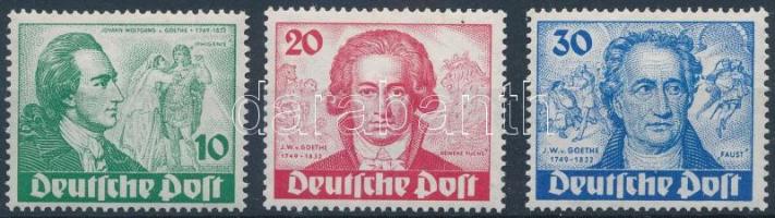 Németország-Berlin 1949 Goethe sor Mi 61-63 (20Pf Schlegel BPP vizsgálójellel ) (Mi EUR 320.-)