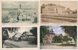 8 db főleg régi magyar város képeslap: Balaton környéki települések (közte 2 modern) / 8 mainly pre-...