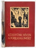 Küzdöttünk híven a forradalomért. Képes röplapok az illegalitás idejéből. Összeáll. és a jegyzeteket írta: Gábor Imréné Orbán Ilona. Bp., 1961., MSZMP KB Párttörténeti Intézete,(Kossuth-ny.), XXIII+1+ p.+100 t. Kiadói félvászon-tokban, rajta lehúzható fém sínnel, a sín rozsdás, a borító kopott. Megjelent 4000 példányban.