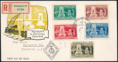 1949 Lánchíd sor ajánlott Budapest helyi FDC-n