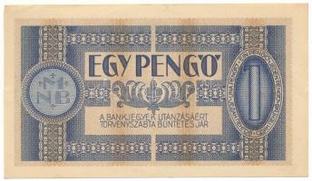 1938. 1P "H 892 095994" T:XF hajtatlan, de a sarkok és élek menetén hajlások
Hungary 1938...