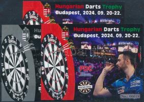 2024 Hungarian Darts Trophy 3 db-os emlékív garnitúra azonos 00019 sorszámmal