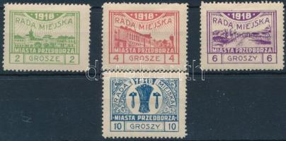 Lengyel helyi kiadás Przedborz 1918 Mi 7-10 (Mi EUR 104,-)