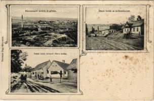 1910 Nagymányok, Nagy-Mányok; Bányacsoport lakások és gépház, bánya irodák és javítóműhelyek, Patak utca, Hergerd János lakása. Art Nouveau + "BÁTASZEK - ZÁKÁNY 44. SZ." vasúti mozgóposta bélyegző (EB)