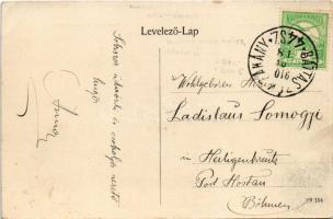 1910 Nagymányok, Nagy-Mányok; Bányacsoport lakások és gépház, bánya irodák és javítóműhelyek, Patak ...