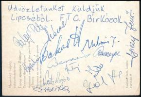 cca 1960 FTC birkózók által aláírt képeslap az NDK-ból hazaküldve