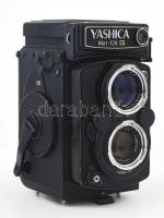 Yashica Mat 124G ikerlencsés reflex fényképezőgép, Yashinon 3,5/80mm objektívvel, eredeti bőr tokjáb...