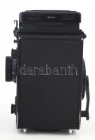 Yashica Mat 124G ikerlencsés reflex fényképezőgép, Yashinon 3,5/80mm objektívvel, eredeti bőr tokjáb...