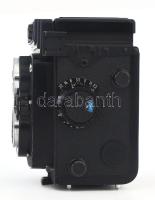 Yashica Mat 124G ikerlencsés reflex fényképezőgép, Yashinon 3,5/80mm objektívvel, eredeti bőr tokjáb...