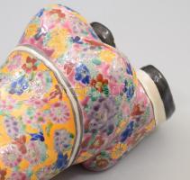 Kínai porcelán párna, könyöklő gyermek figurájával. cca 20. első fele, Kína, kézzel festett porcelán...