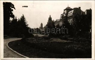 1933 Arad, Nemzeti Bank, Salacz park, Csanádi palota / national bank, palace, park. photo