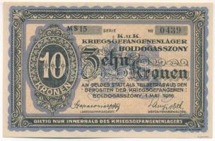 Boldogasszony / Hadifogolytábor 1916. 10K arab sorozat és sorszámmal, "MS 15 0439" T:UNC,AU Hungary / Boldogasszonyfa / POW Camp 1916 10 Korona Arabic series and serial number, with "MS 15 0439" C:UNC,AU  Adamo HHB-1.4.2