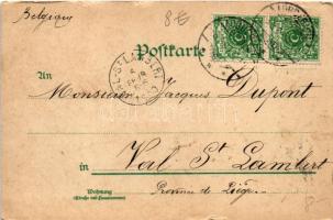 1900 S.M. Yacht "Hohenzollern" an der Regatta theilnehmend. Kunstanstalt J. Miesler 762. l...