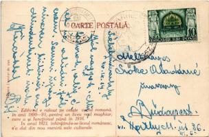 1940 Székelyudvarhely, Odorheiu Secuiesc; Edificiul liceului romanesc, cu internat / Román gimnázium...