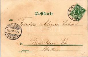 1898 (Vorläufer) SM Kreuzer "Gefion", Einfahrt zum Hafen von Kiautschou Bay concession (Qi...