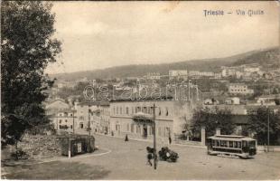 1908 Trieste, Via Giulia / street, tram