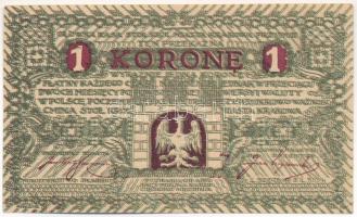 Lengyelország / Krakowa DN(1919) 1K szükségpénz T:F, szép papír Poland / Krakowa ND(1919) 1 Korone necessity money (notgeld) C:F, fine paper