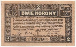 Lengyelország / Bielsko (Bielitz) 1919. 2K (kétnyelvű) szükségpénz T:F, szép papír
Poland / Bielsko...