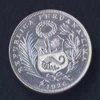 Peru 1926. 1/2S Ag T:2