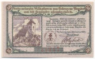 Német Birodalom / Szilézia / Nikolai 1921. 50pf (kétnyelvű) szükségpénz T:XF
German Empire / Silezi...