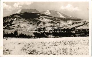 Borsa (Máramarosi Kárpátok), Horthy-csúcs Borsáról nézve télen. Déván István felvétele / mountains in winter