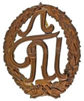 Szovjetunió DN "Leningrádi Bányászati Intézet" bronz vállpántra való jelvény (58x70mm) T:AU Soviet Union ND "Leningrad Mining Institute" bronze shoulder strap badge (58x70mm) C:AU