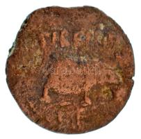 Római Birodalom / Egyiptom / Alexandria / Tiberius 18-19. Obolus bronz (6,01g) T:F Roman Empire / Egypt / Alexandria / Tiberius 18-19. Obol bronze "TIBERIOI - LE" hippoipotamus standing right (6,01g) C:F