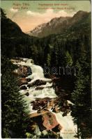 1908 Tátra, Magas-Tátra, Vysoké Tatry; Nagytarpataki felső vízesés. Franz Pietschmann No. 2119. / waterfall (EK)