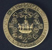 Németország DN "Konrad Adenauer" fém emlékérem aranyozva T:PP