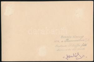 1934 Bp., Bencés táncest a Pannóniában cigányzenekarral, Schäffer fotó, jelzett, 11,5×17,5 cm