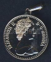 Nagy-Britannia DN II. Erzsébet modern aranyozott emlékérem T:PL